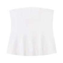 Top Cropped sem alça Feminino Sexy Amarelo E Preto Com Costas Abertas E Estilo Corset 2025