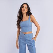 Top cropped susie alças jeans