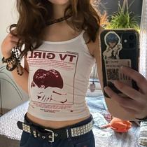 Top Cropped Vintage Punk Y2K Para Mulheres Com Estampa Grunge Emo