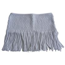 Top Curto Blusa Sem Manga Com Detalhe De Franja