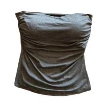 Top Curto Estiloso Sem Mangas Com Pregas Na Cintura, Suporte Suave, Almofada Fixa Para O Peito,