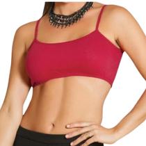 Top De Academia Fitness Feminino Faixa Alcinha Casual Básico Liso Sem Bojo Treino Cropped