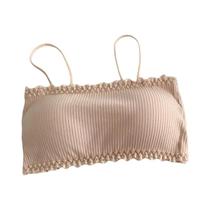 Top De Algodão Ajustável Para Meninas Com Peito Pequeno, Sem Arame, Sutiã Tipo Tubo