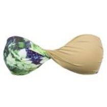 Top de Biquine 05 Estampado em Verde com cor Ouro P Top de Biquine 05 Estampado em Verde com cor Ouro P