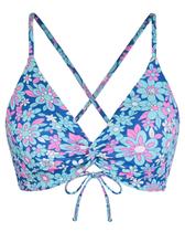 Top de biquíni Amy Babe Twist Front com decote em V acolchoado para mulheres Top de biquíni Amy Babe Twist Front com decote em V acolchoado para mulheres