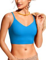Top de Biquíni CRZ YOGA em V com Bojo Ajustável Azul XL