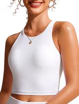 Top de Biquíni CRZ YOGA Racerback com Bojo e Gola Alta Branco XX-S Top de Biquíni CRZ YOGA Racerback com Bojo e Gola Alta Branco XX-S