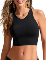 Top de Biquíni CRZ YOGA Racerback com Bojo Gola Alta Preto M Top de Biquíni CRZ YOGA Racerback com Bojo Gola Alta Preto M