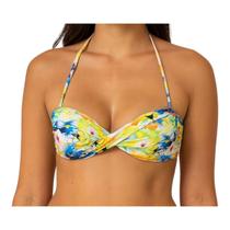 Top De Biquíni sem alça Torcido Estampado