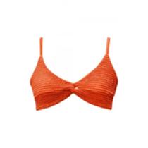 Top de biquíni torcido laranja texturizado - dupla face - tam g Top de biquíni torcido laranja texturizado - dupla face - tam g