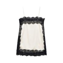 Top De Cetim Sexy Com Renda Para Mulheres, Decote Quadrado Com Fenda Lateral, Moda Para Festas E Top De Cetim Sexy Com Renda Para Mulheres, Decote Quadrado Com Fenda Lateral, Moda Para Festas E