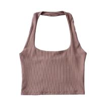 Top de colheita feminino com cabeçada dupla, tanques sem mangas, sexy, verão, 2023