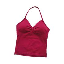 Top De Ginástica Feminino Longline Com Alças E Costas Abertas, Sem Logo, Sutiã Esportivo Para