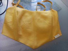 Top de linho feminino - Cores Amarelo - Tamanho P