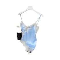 Top De Renda Preta Com Decote Em V Para Mulheres, Sem Mangas, Estilo Y2K, Chic Para Verão E Férias