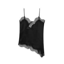 Top De Suspender Decorado Com Renda E Barra Assimétrica Sexy Feminino UNIZERA Lingerie Verão 2025