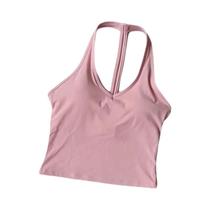 Top De Treino Feminino De Verão Com Decote Em V, Design De Costas Descidas Para Corrida Ao Ar Livre