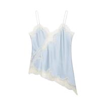 Top De Verão Feminino Sexy Com Renda, Alças E Decote Em V, Sem Mangas E Costas Descobertas Top De Verão Feminino Sexy Com Renda, Alças E Decote Em V, Sem Mangas E Costas Descobertas