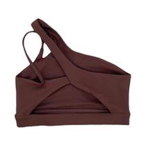 Top De Yoga Feminino Com Alças Obliquas E Efeito Push Up, À Prova De Choque, Para Fitness E Academia