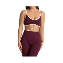 Top De Yoga Fitness Feminino Sem Costas Em Cor Sólida Para Verão Com Almofada Tricotada