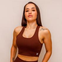 Top Decote U Confort Treino Corrida - Coffee - Conforto e Estilo para Atividades Físicas