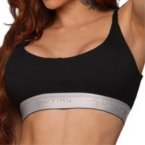 Top Denver Jacquard Confort Preto Moving Fitness