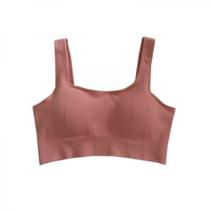 Top detalhe listra sem costura basic + rosa - m - 96 poliéster 4 elastano - forro parcial - tecido circular - basic+