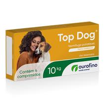Top Dog 10kg 4Comp Vermífugo Com Sabor Que Os Cães Adoram - Ourofino Pet