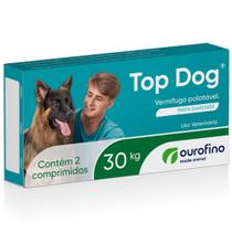 Top Dog 30kg 2Comp Vermífugo Com Sabor Que Os Cães Adoram - Ourofino Pet