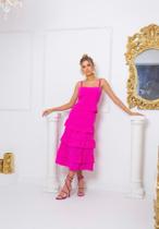 Top e Saia rosa chique