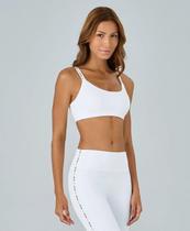 Top Elástico Personalizado Alto Giro Feminino Branco Top Elástico Personalizado Alto Giro Feminino Branco
