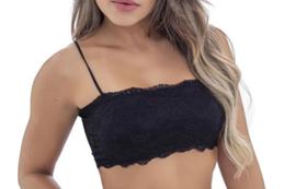 Top em renda preta g. comprar e usar