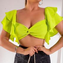 Top em tecido feminino