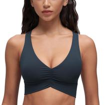 Top Esportivo CRZ YOGA Butterluxe Decote V com Franzido e Costas Cruzadas Top Esportivo CRZ YOGA Butterluxe Decote V com Franzido e Costas Cruzadas