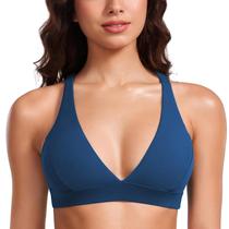 Top Esportivo CRZ YOGA Butterluxe Decote V Profundo Sem Bojo Marinho M Top Esportivo CRZ YOGA Butterluxe Decote V Profundo Sem Bojo Marinho M