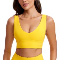 Top Esportivo CRZ YOGA Butterluxe Decote V Sem Bojo Amarelo P