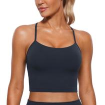 Top Esportivo CRZ YOGA Butterluxe Longline com Bojo Removível Azul Marinho XL