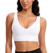 Top Esportivo CRZ YOGA Butterluxe Sem Costura Decote V Branco P