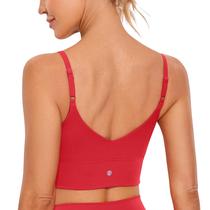 Top Esportivo CRZ YOGA com Alças Ajustáveis, Costas em V, Sem Bojo, Cor Carmim, Tamanho M