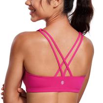 Top Esportivo CRZ YOGA Suporte Leve Rosa com Tiras XL Top Esportivo CRZ YOGA Suporte Leve Rosa com Tiras XL