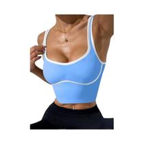 Top Esportivo Feminino Sem Costura Com Bloco De Cores, Alta Elasticidade, Sem Mangas, Colete De Yoga