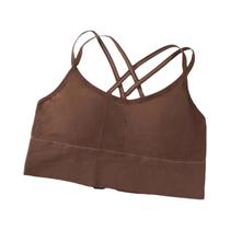 Top Esportivo Feminino Sexy Com Alças Cruzadas Nas Costas, Push-up, Respirável, Macio, Para Yoga E Top Esportivo Feminino Sexy Com Alças Cruzadas Nas Costas, Push-up, Respirável, Macio, Para Yoga E