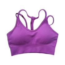 Top Esportivo Sem Costura E Elástico Para Mulheres, Sem Costas, Com Almofadas Para Yoga E Fitness