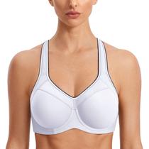 Top Esportivo SYROKAN 36DD Branco de Alto Impacto com Costas Nadador Top Esportivo SYROKAN 36DD Branco de Alto Impacto com Costas Nadador