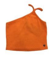 Top essential um ombro laranja