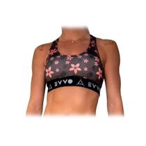 Top EVVO Lycra Floral - Funcional Cross Running Fitness Top EVVO Lycra Floral - Funcional Cross Running Fitness