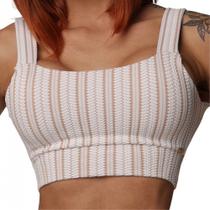 Top Faixa Jacquard Crochet Cappuccino Moving