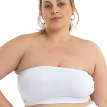 Top Faixa Suplex Cropped Sem Alça Fitness Plus Size 3035.C1