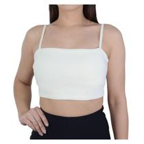 Top Feminino Autenticada Cropped Off White - 7075