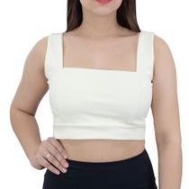 Top Feminino Autenticada Cropped Off White - 7221